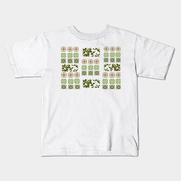 Shades of Green Kids T-Shirt by CATiltedArt